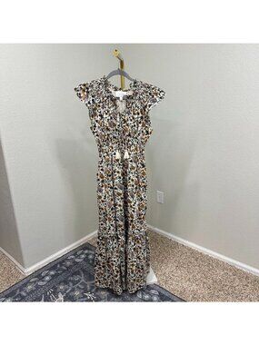 Cleobella Indira Ankle Dress Wild Cosmos Floral Print Long Maxi Womens Size XS